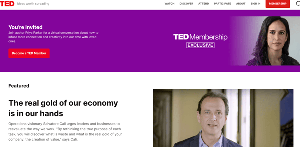 2023 TED Homepage