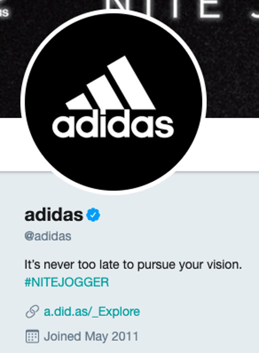 Adidas-Twitter-bio