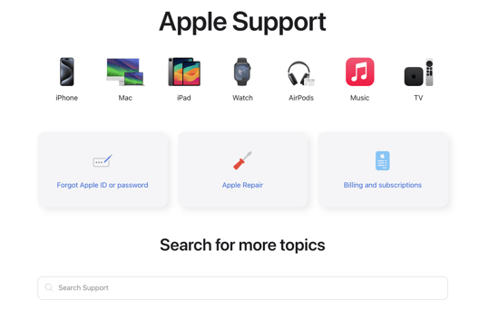 Apple Support Center 2023