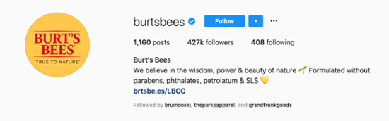 Burts-Bees-Instagram-Bio