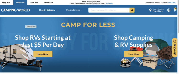 Camping World Desktop Screen Cap