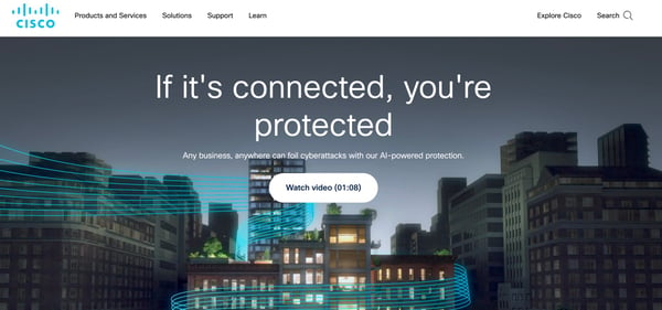 Cisco cybersecurity product page