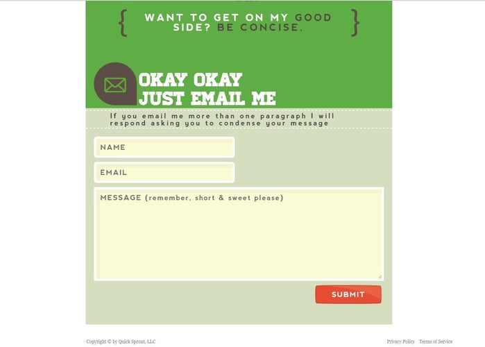 Clear contact information on your company's website.