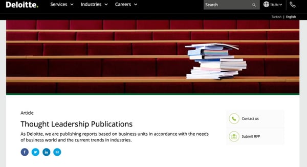 Deloitte Thought Leadership Publications Page