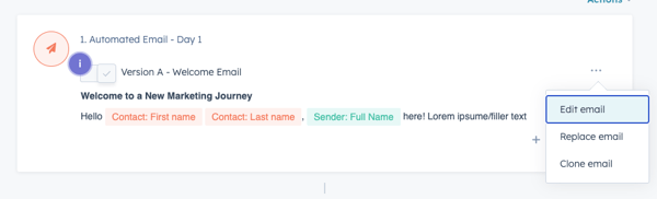 Edit Sequence Email