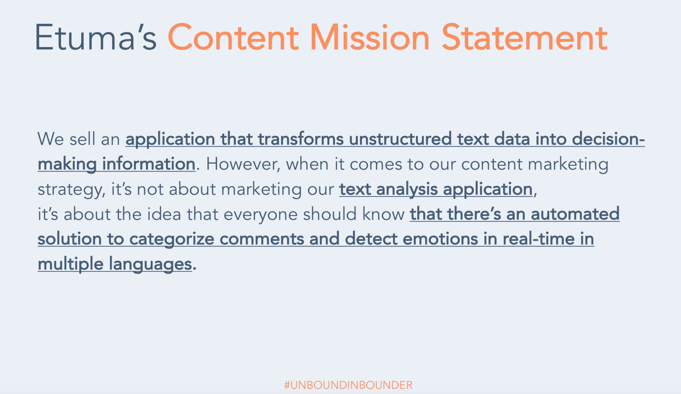 Etuma Content Mission Statement