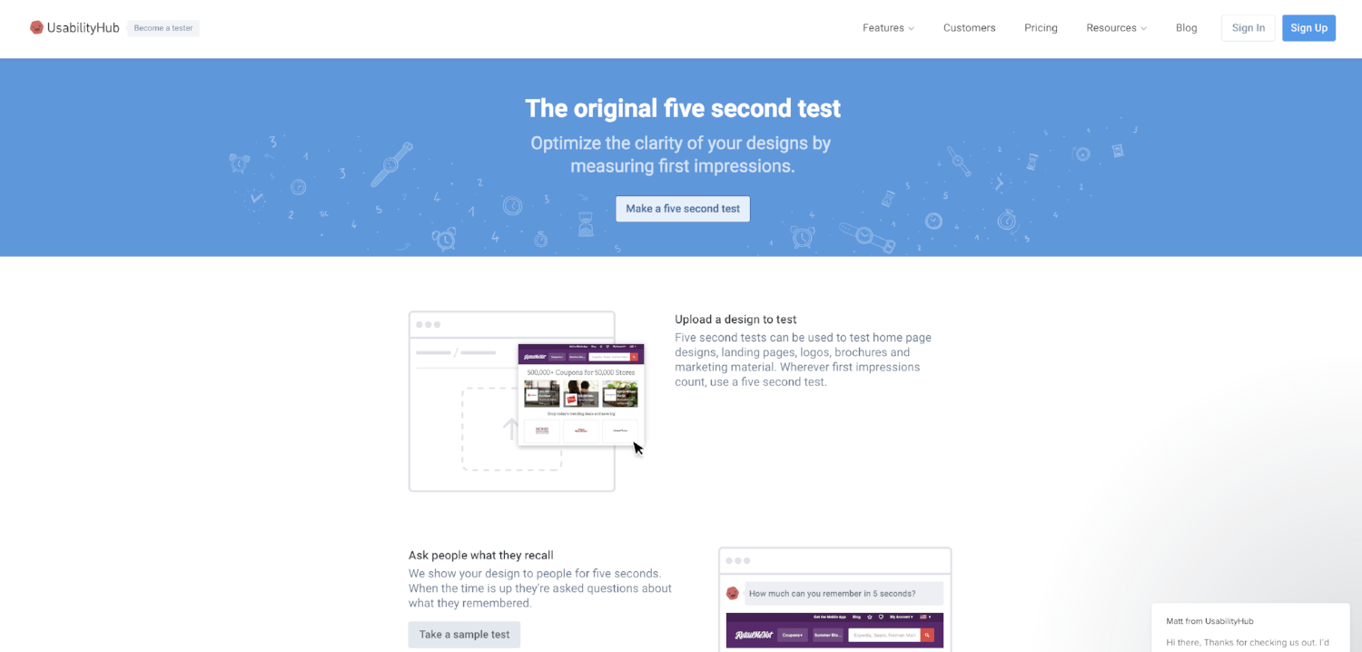 Five Second Test