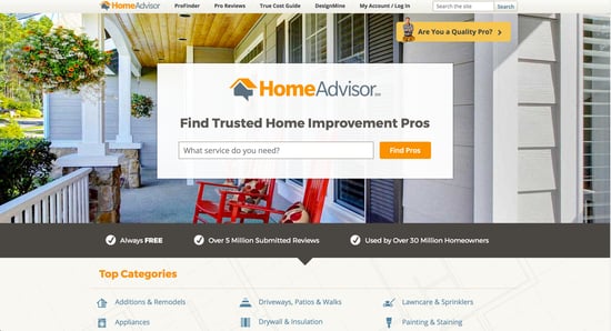 HomeAdvisor showcases the art of two value propositions.