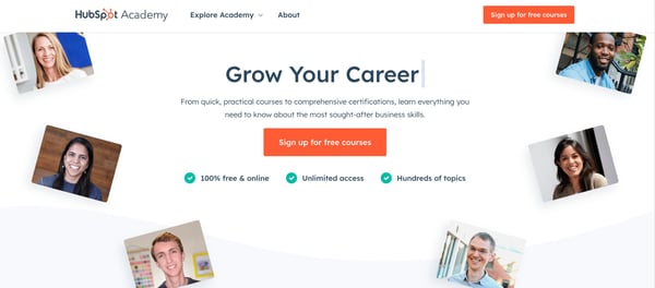 HubSpot Academy page 2024