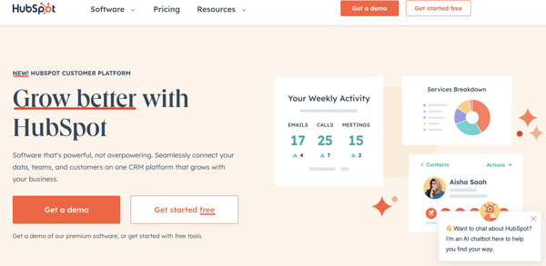 HubSpot Homepage 2023 Trigger Word Highlights