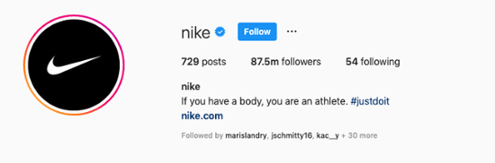Nike-Instagram-bio