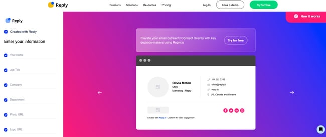 Reply Email Signature Generator