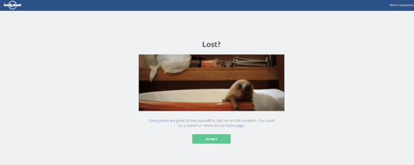 Lonely Planet's 404 Page