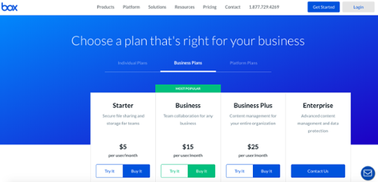 best pricing page examples