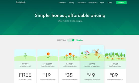 best pricing page designs