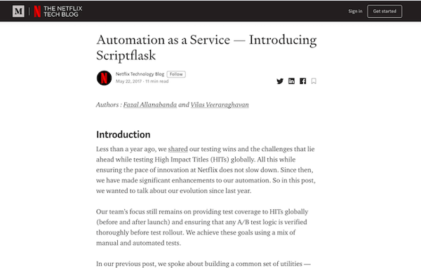 Automation and Netflix screenshot blog