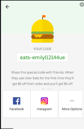 uber eats code