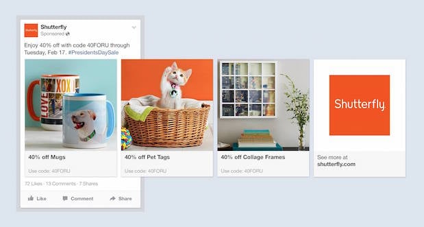 Shutterfly Facebook Ad