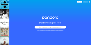 Синий сайт Pandora