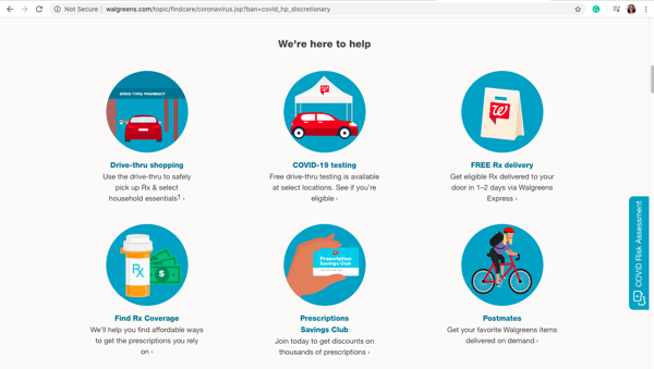 walgreens we're here to help screenshot