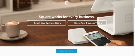 Square's value proposition is clear and concise.