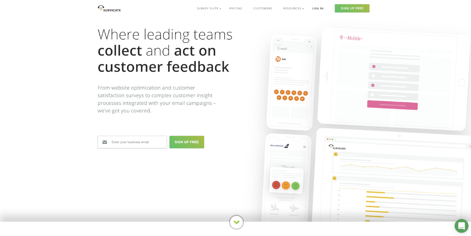 10 Of The Greatest Free Survey Tools You Should Try - survicate allows you to place surveys across various pages of your website you can also send out email questionnaires to specific customers