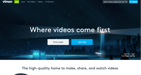 You can clearly understand what Vimeo is all about with their value proposition.