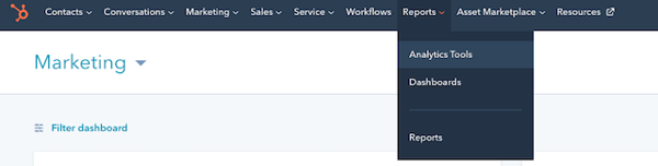 analytics-tools-Hubspot-menu