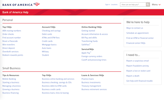 bank-of-america-faq