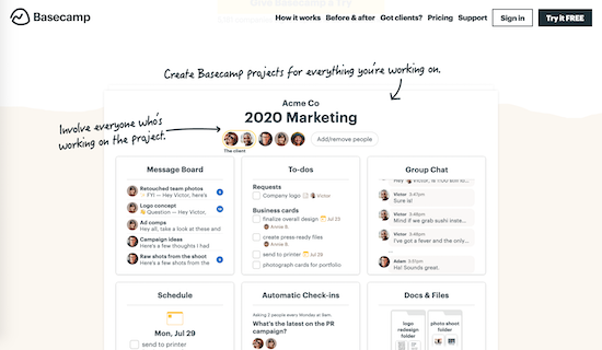 basecamp project management tool