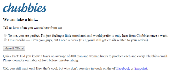 12 Great Unsubscribe Page Examples