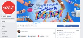 кока-кола-facebook-страница