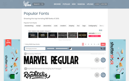 fontspace-homepage