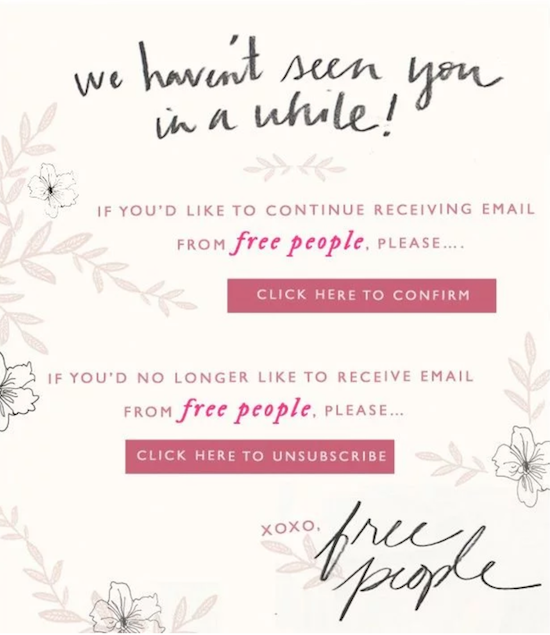 free-people-unsubscribe-page
