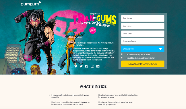 GumGum's Account Based Marketing comic book example