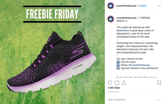 running-warehouse-freebie-friday-contest