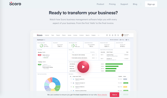 scoro project management tool
