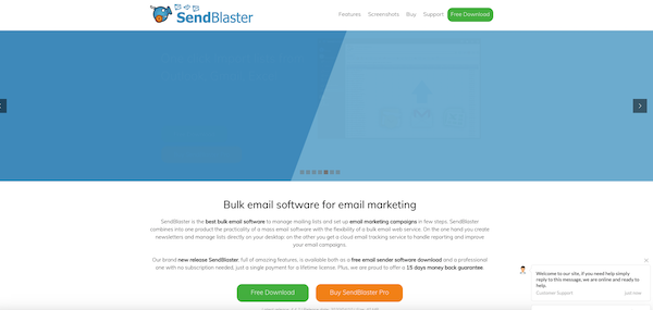 sendblaster-webpage