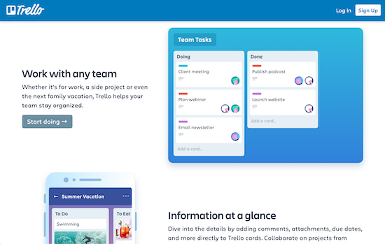 trello project management tool
