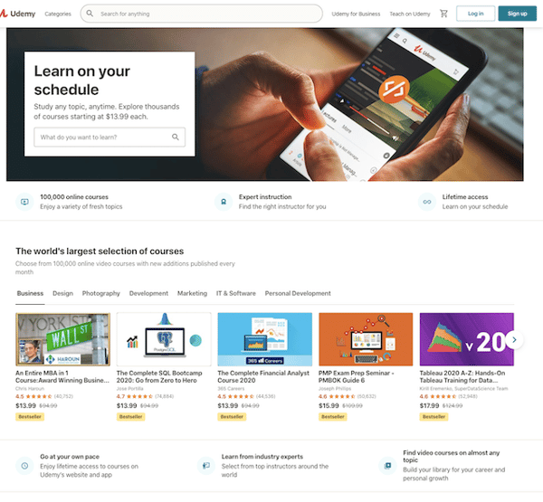 udemy-homepage