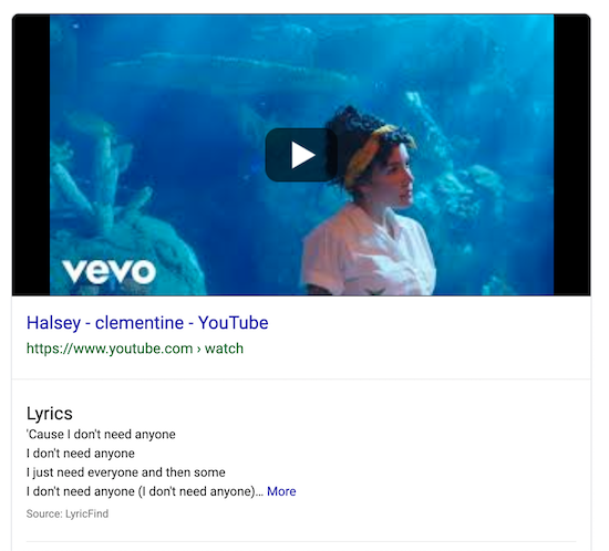 video-featured-snippet-example