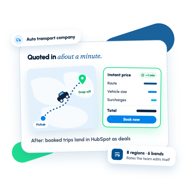 Car shipping quotes in about a minute