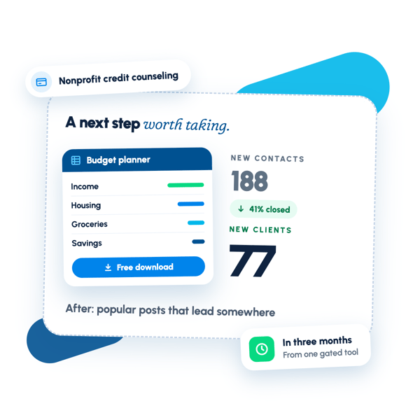 A budget planner that turned readers into clients