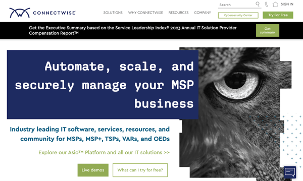ConnectWise IT Webpage