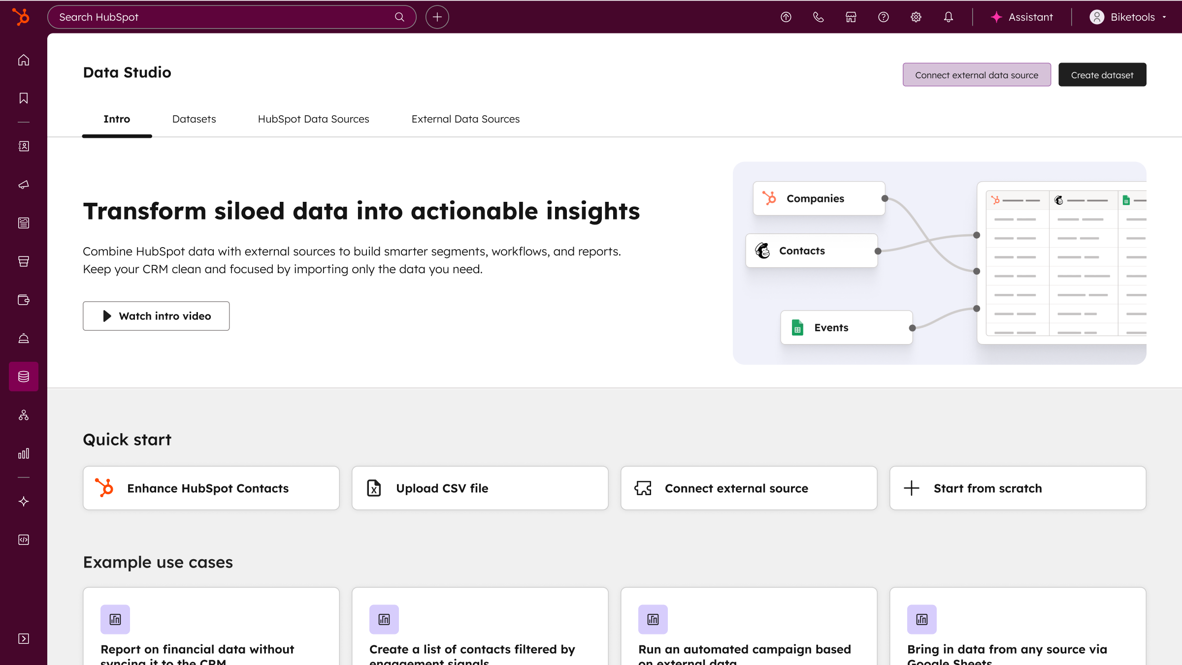 HubSpot-Data Hub-Data-Studio