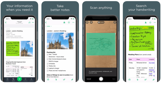 Evernote screenshot