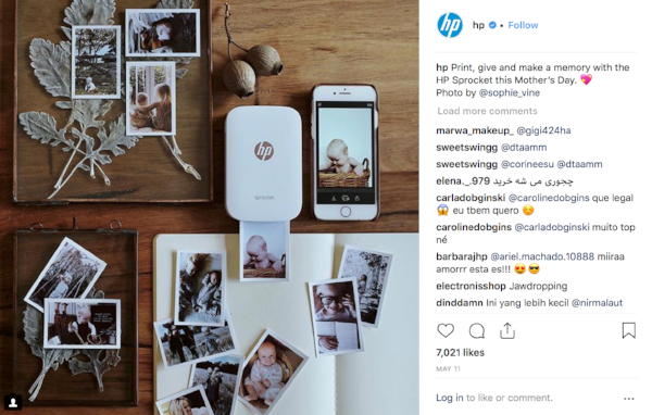 HP instagram photo