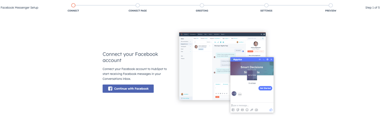 Continue with Facebook Screen