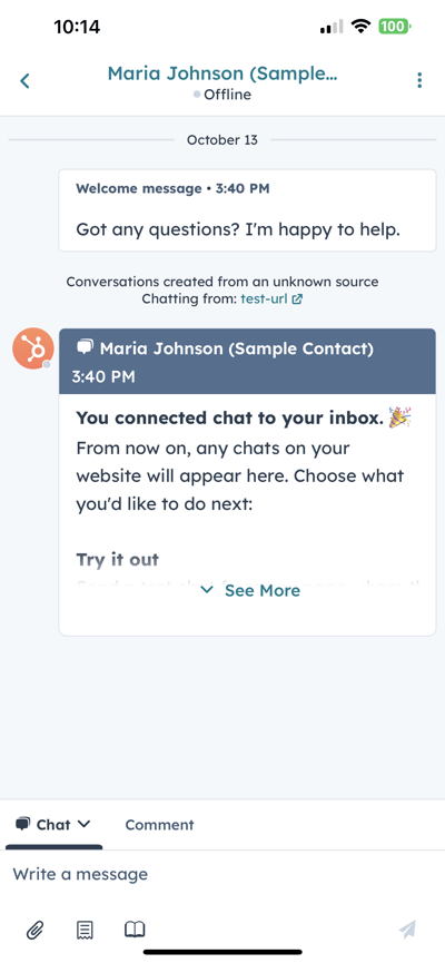 HubSpot App Conversation View