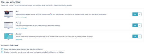 HubSpot Desktop Notification Screen Cap